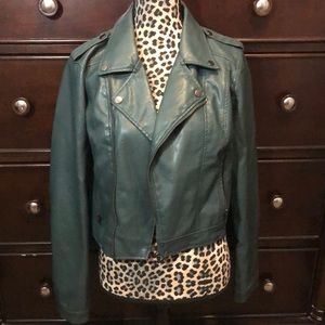 Green leather jacket